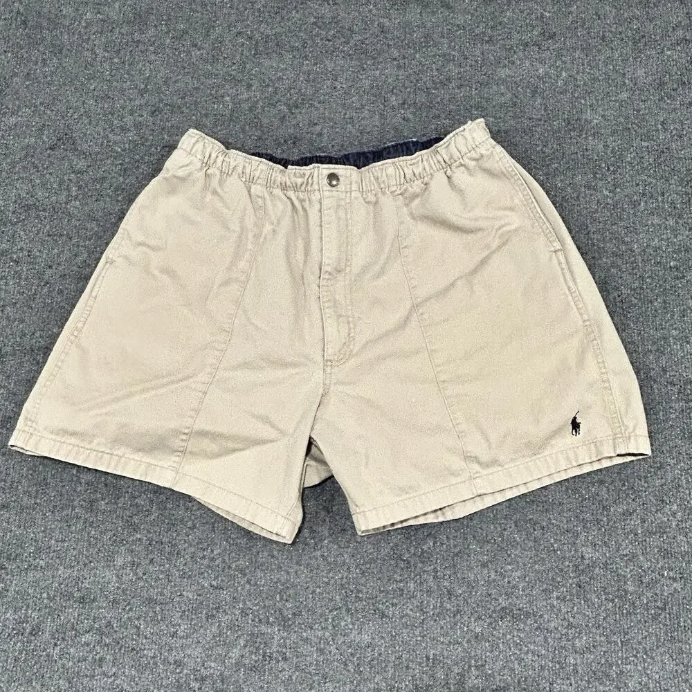 VTG Y2K Polo Ralph Lauren Khaki Shorts Size L 36 Waist 5
